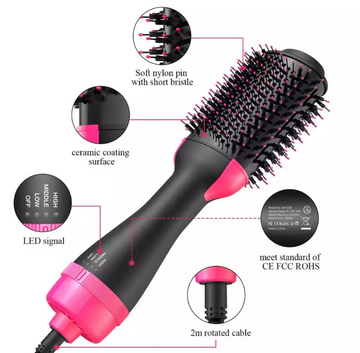 3-In-1 Hot Air Brush One Step Hair Dryer & Styler And Volumizer Multi-Functional High-Power Hair Straightener & Curly Hair Comb
